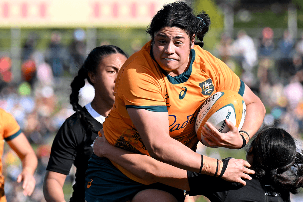 Eva Karpani on the burst for the Wallaroos.