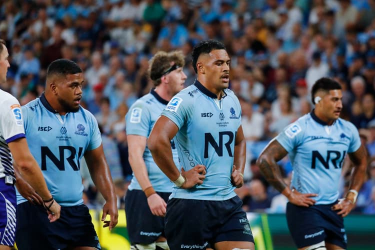 Leafi Talataina (centre): After impressing off the bench, poised to make NSW Waratahs starting debut against Queensland Reds 