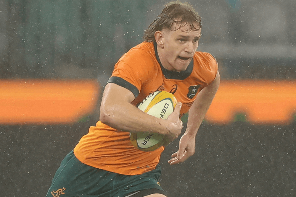 Max Jorgensen during his debut against the Springboks.